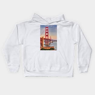 Golden Gate Bridge and Cargo Ship Kids Hoodie